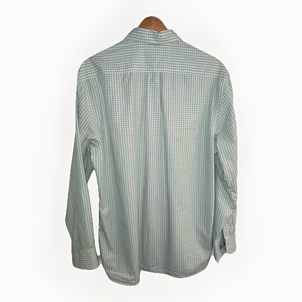 Tommy Bahama Shirt Mens Size M Green White Gingham Button Up Long Sleeve Pima - Picture 4 of 6